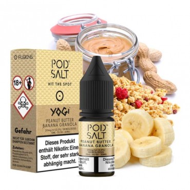 Pod Salt Fusions Peanut Butter Banana Granola Bar Nikotinsalz Liquid 10 ml 20 mg