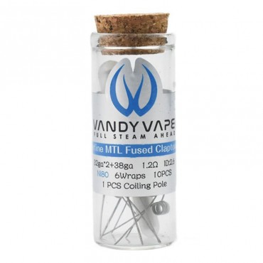 Vandy Vape Ni80 Superfine MTL Fused Clapton Fertigcoil 1.2 Ohm 10 Stück