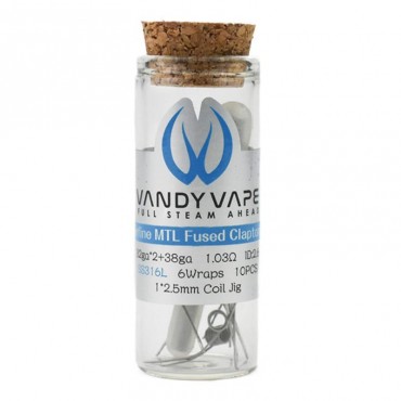 Vandy Vape SS316L Superfine MTL Fused Clapton Fertigcoil 1.03 Ohm 10 Stück