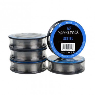 Vandy Vape Wickeldraht SS316L Superfine MTL Fused Clapton 30GAx2 / 38GA 3 Meter