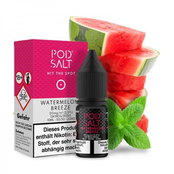 Pod Salt Watermelon Breeze Nikotinsalz Liquid 10 ml 20 mg