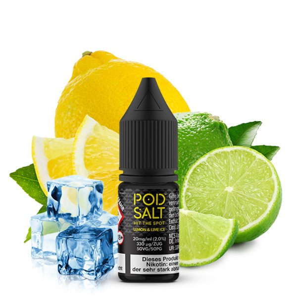 Pod Salt Core Lemon und Lime Ice Nikotinsalz Liquid 10 ml
