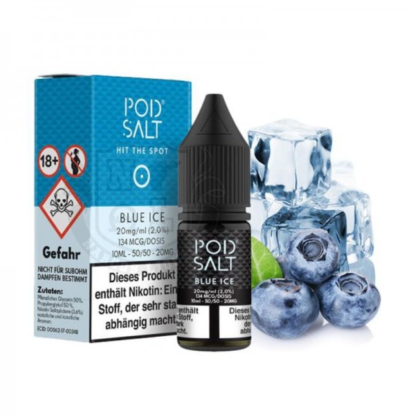 Pod Salt Blue Ice Nikotinsalz Liquid 10 ml 20 mg