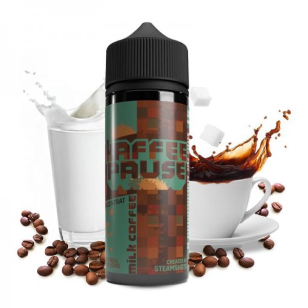 Steamshots Kaffeepause Milk Coffee Longfill Aroma 10 ml für 120 ml