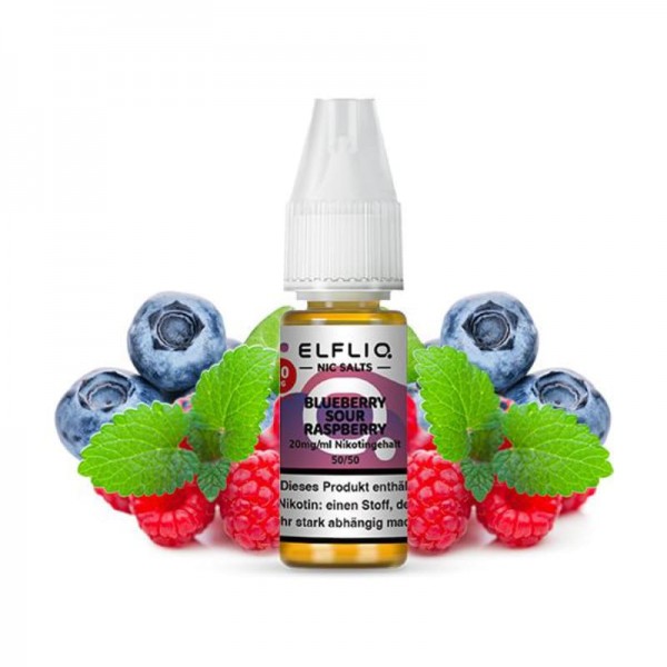 Elfbar Elfliq Blueberry Sour Raspberry Nikotinsalz Liquid 10 ml